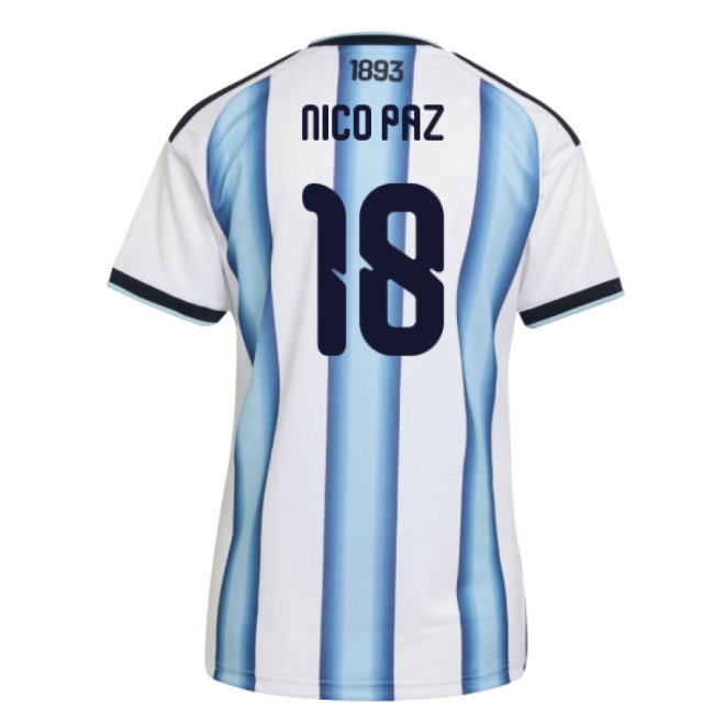 2026-2027 Argentina Home Shirt (Womens) (Nico Paz 18)-SoccerKits Hub | Buy Soccer Jerseys Online